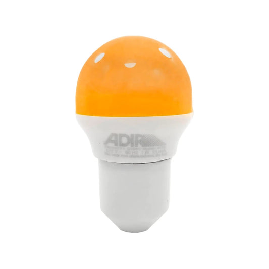 Foco LED Adir 1W naranja con forma de hongo para iluminación ambiental o luz nocturna.