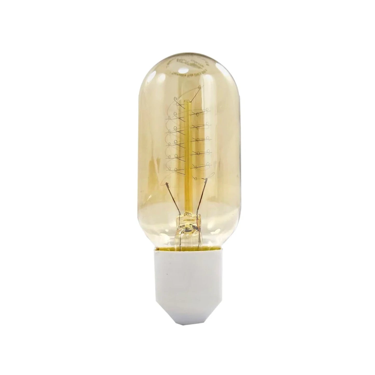 Foco vintage incandescente ámbar 40W, filamento de carbón T45 para iluminación decorativa cálida