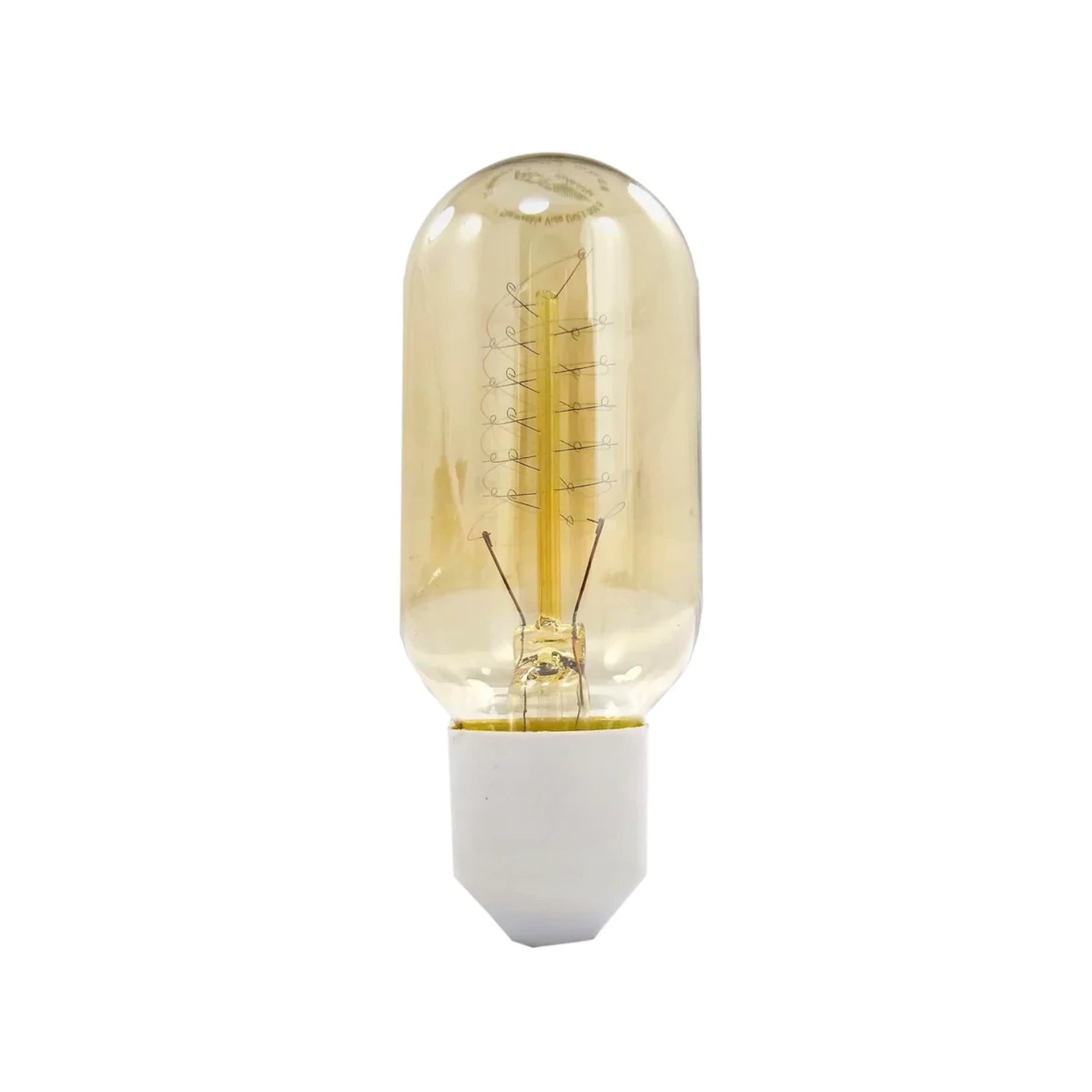 Foco vintage incandescente ámbar 40W, filamento de carbón T45 para iluminación decorativa cálida