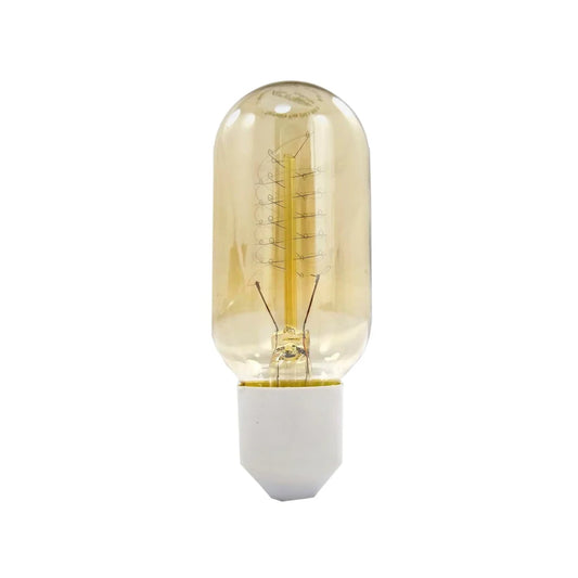 Foco vintage incandescente ámbar 40W, filamento de carbón T45 para iluminación decorativa cálida