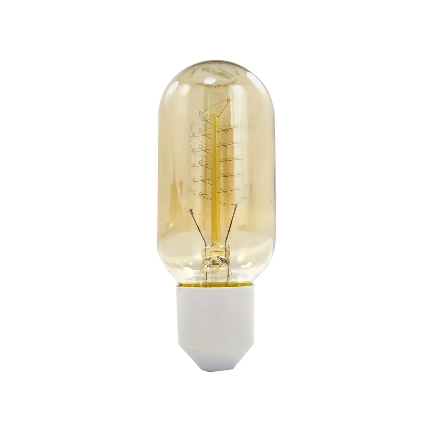 Lámpara vintage 40 W incandescente ámbar filamento de carbón t45 Adir 5764