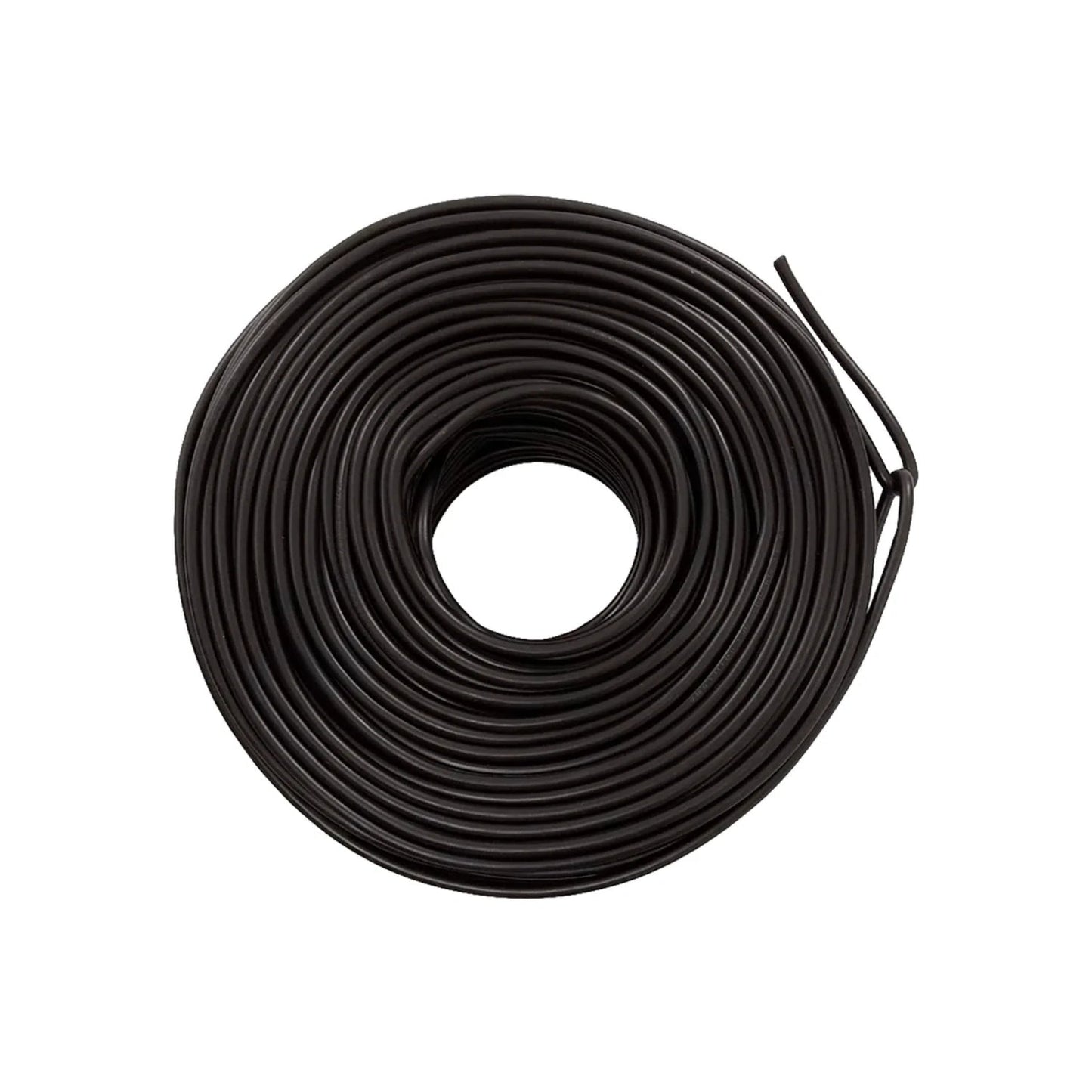 Cable eléctrico negro calibre 10 en rollo de 100m para uso residencial y comercial.
