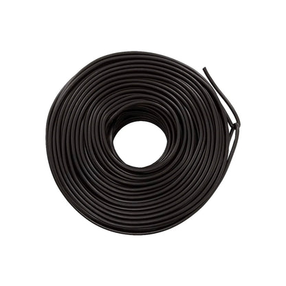 Cable eléctrico negro calibre 10 en rollo de 100m para uso residencial y comercial.