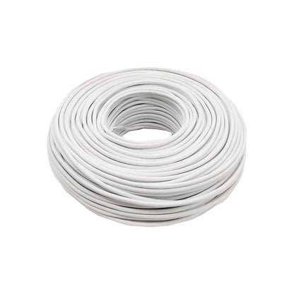 Cable eléctrico blanco en bobina, calibre 12, para instalaciones eléctricas residenciales y comerciales.