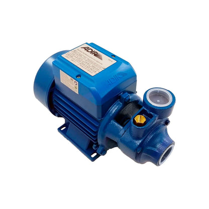 Bomba periférica Adir 1/2 HP azul, modelo 185A, para uso agrícola, compacta y eficiente.