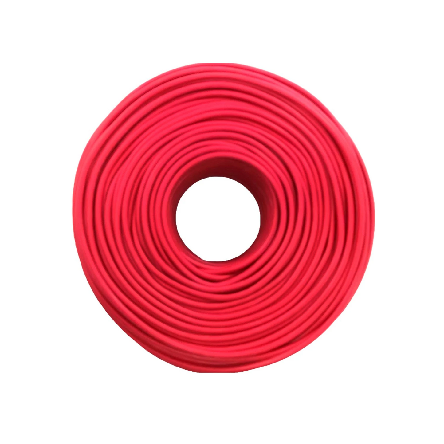 Cable eléctrico unifilar rojo en rollo, ideal para proyectos eléctricos
