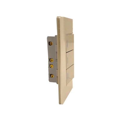 Placa 3 apagadores rose gold Adir 4627 florence