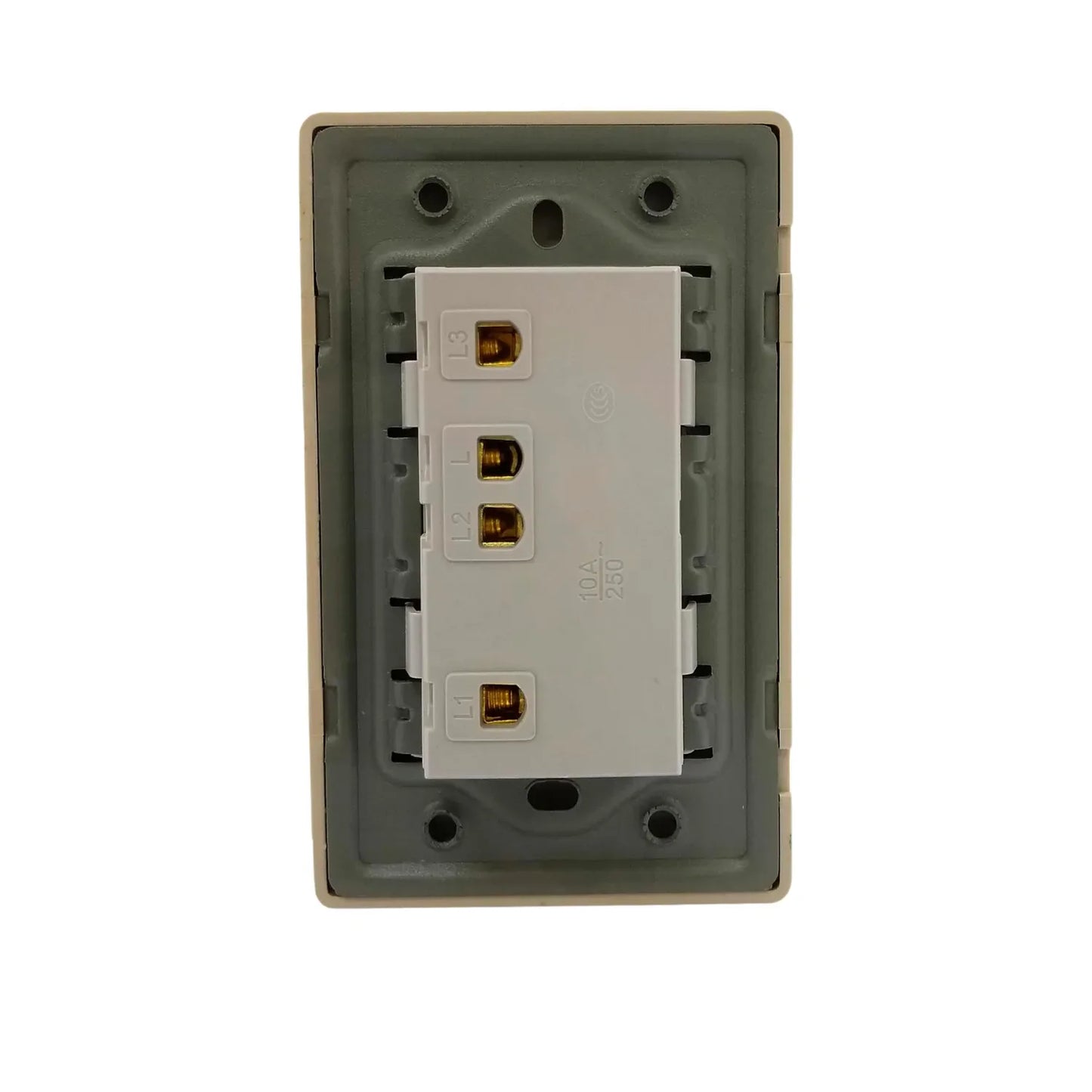 Placa 3 apagadores rose gold Adir 4627 florence