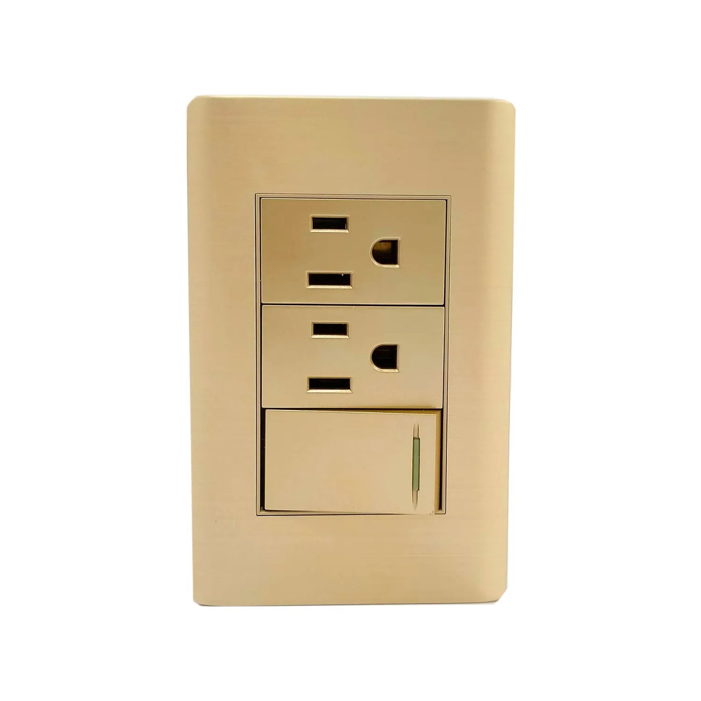 Placa 1 apagador/2 contactos rose gold Adir 4631 florence