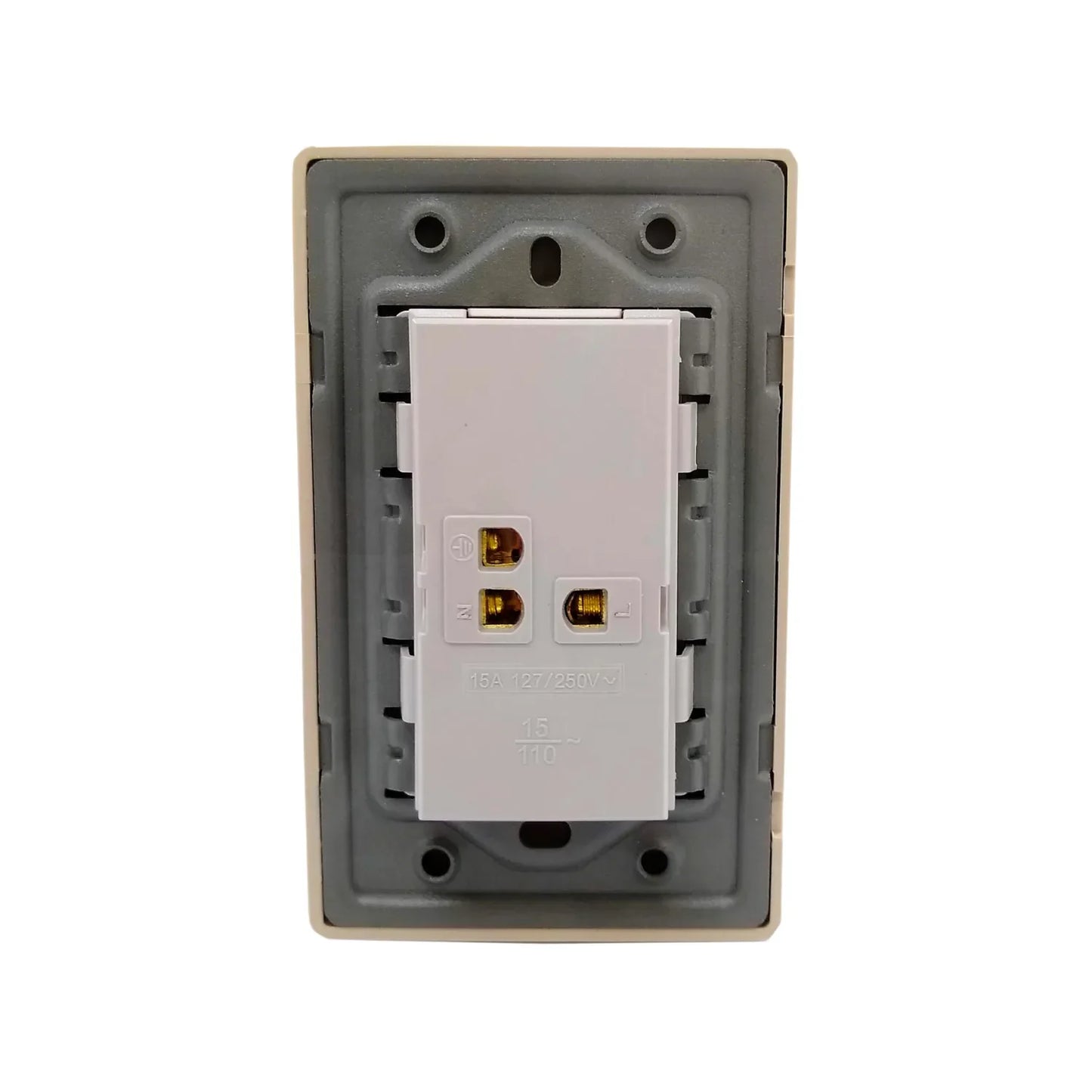 Placa 2 contactos rose gold Adir 4632 florence