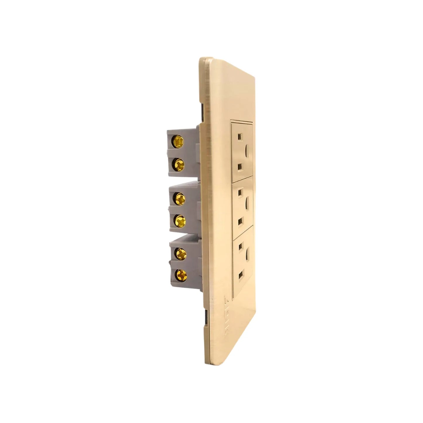 Placa 3 contactos rose gold Adir 4637 florence