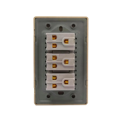 Placa 3 contactos rose gold Adir 4637 florence