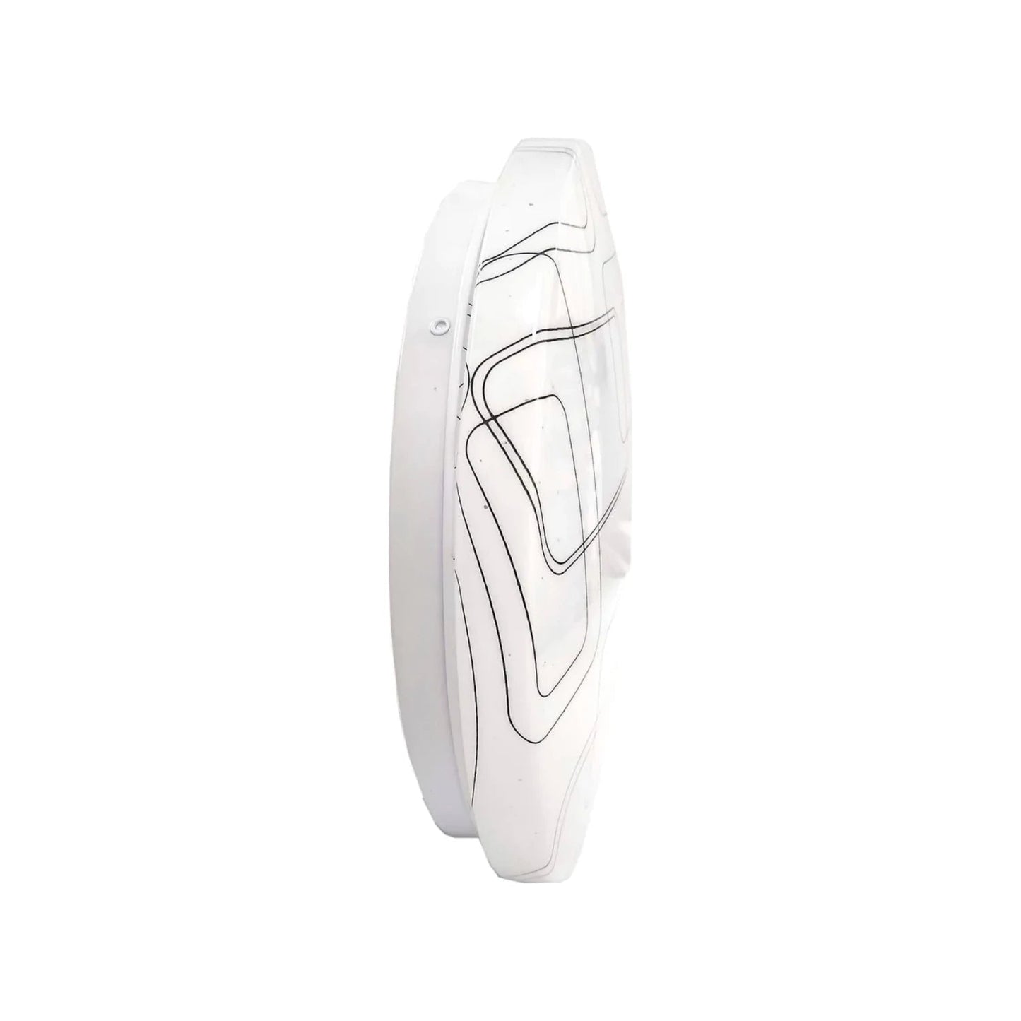 Plafón LED 18W Adir redondo blanco para sobreponer, diseño moderno de líneas negras