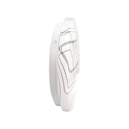 Plafón LED 18W Adir redondo blanco para sobreponer, diseño moderno de líneas negras