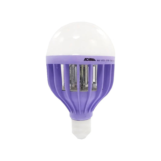 Lámpara LED Adir 12W mata insectos para mosquitos, luz blanca fría 6500K, cuerpo morado, modelo 6026