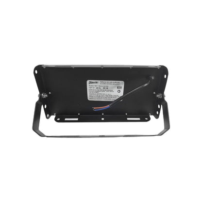 Reflector LED Mavrik 8037 multicolor 50W para exterior, carcasa negra, ideal para iluminación de jardines y fachadas.