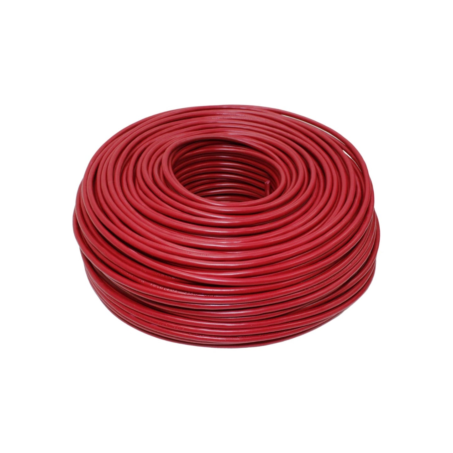 Rollo de cable eléctrico conductor rojo, bobina compacta ideal para instalaciones eléctricas residenciales e industriales