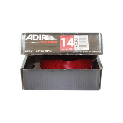 Cable #14 rojo 100 m Adir premium 10203