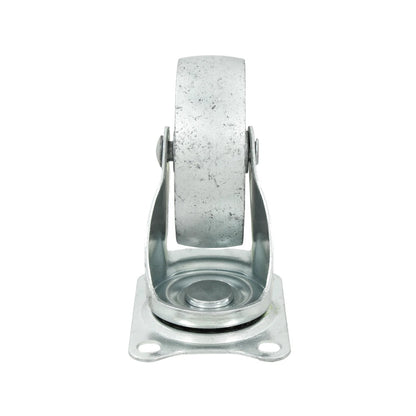 Rodaja giratoria de acero galvanizado 2.5 pulgadas para muebles o equipo industrial, color plata