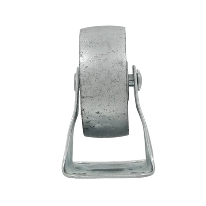 Rodaja de placa fija metálica 2 pulgadas, rueda industrial para carga pesada y equipos.