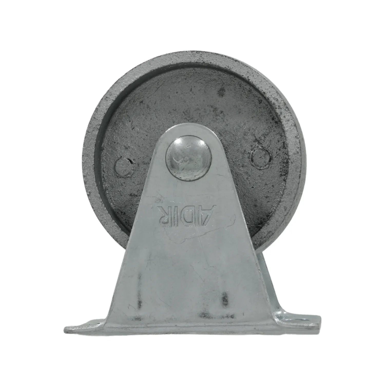 Rodaja metálica fija de 2.5 pulgadas Adir, con placa de montaje, rueda de hierro gris para uso industrial