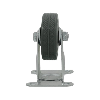 Rodaja de placa fija gris 2 pulgadas con rueda texturizada para muebles y equipos
