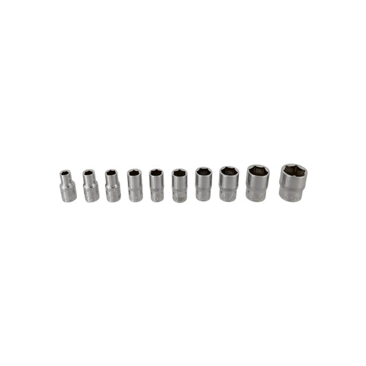 Juego de 10 dados estándar Adir cromados para matraca, herramientas manuales de calidad profesional