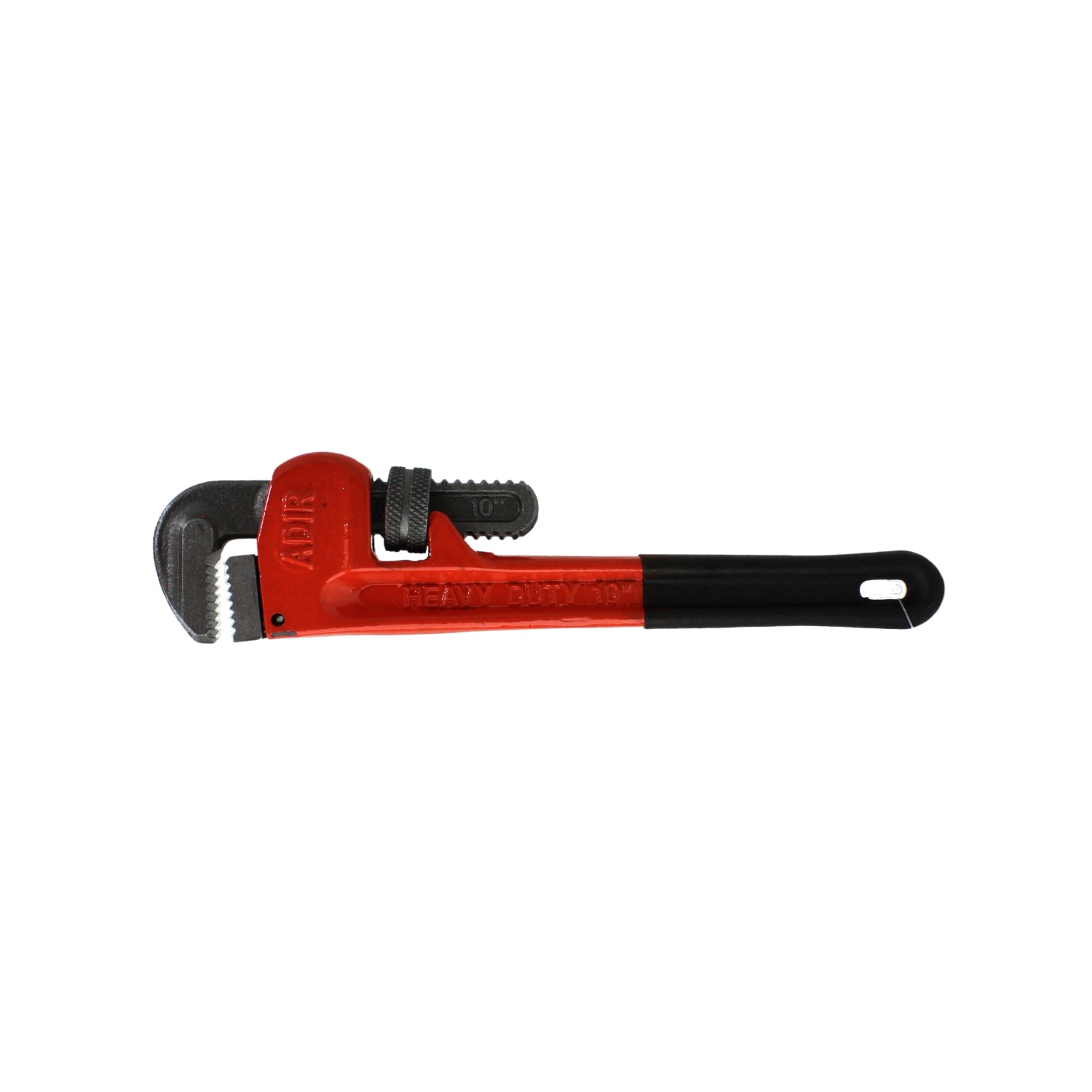 Llave Stilson Adir 10 pulgadas heavy duty, cuerpo rojo y mango negro para tuberías