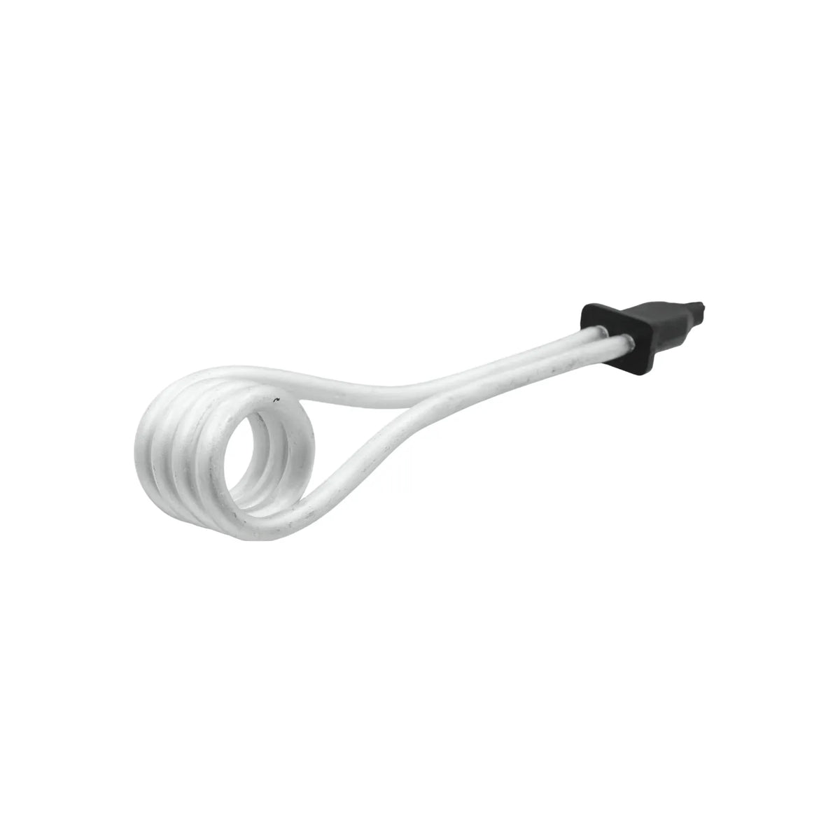 Calentador eléctrico de inmersión en espiral blanca para calentar agua y líquidos de forma rápida y portátil