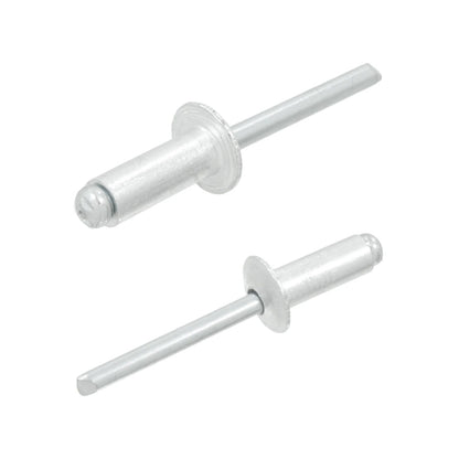 Remaches pop de aluminio plateado 1/4 pulgada para fijaciones metálicas