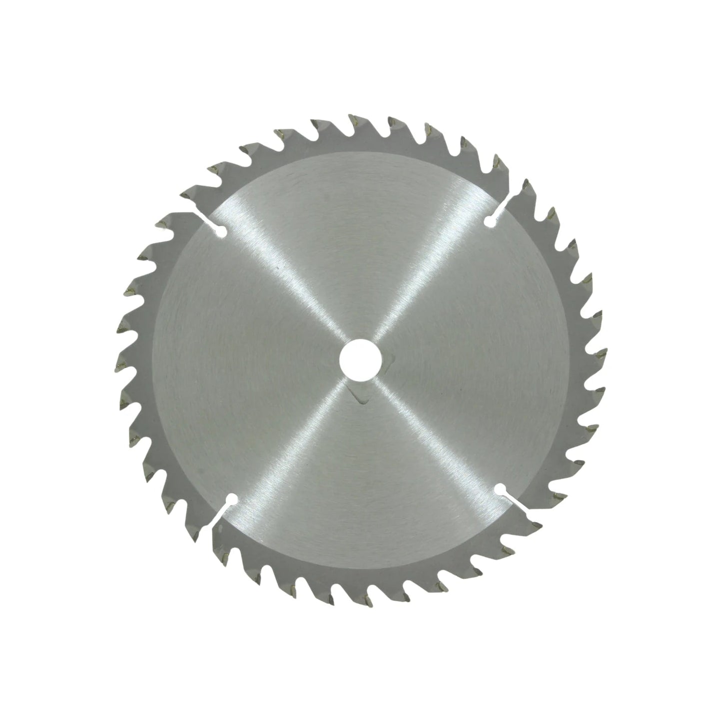 Disco sierra circular de 7 1/2" y 40 dientes, metálico brillante, para corte preciso en madera
