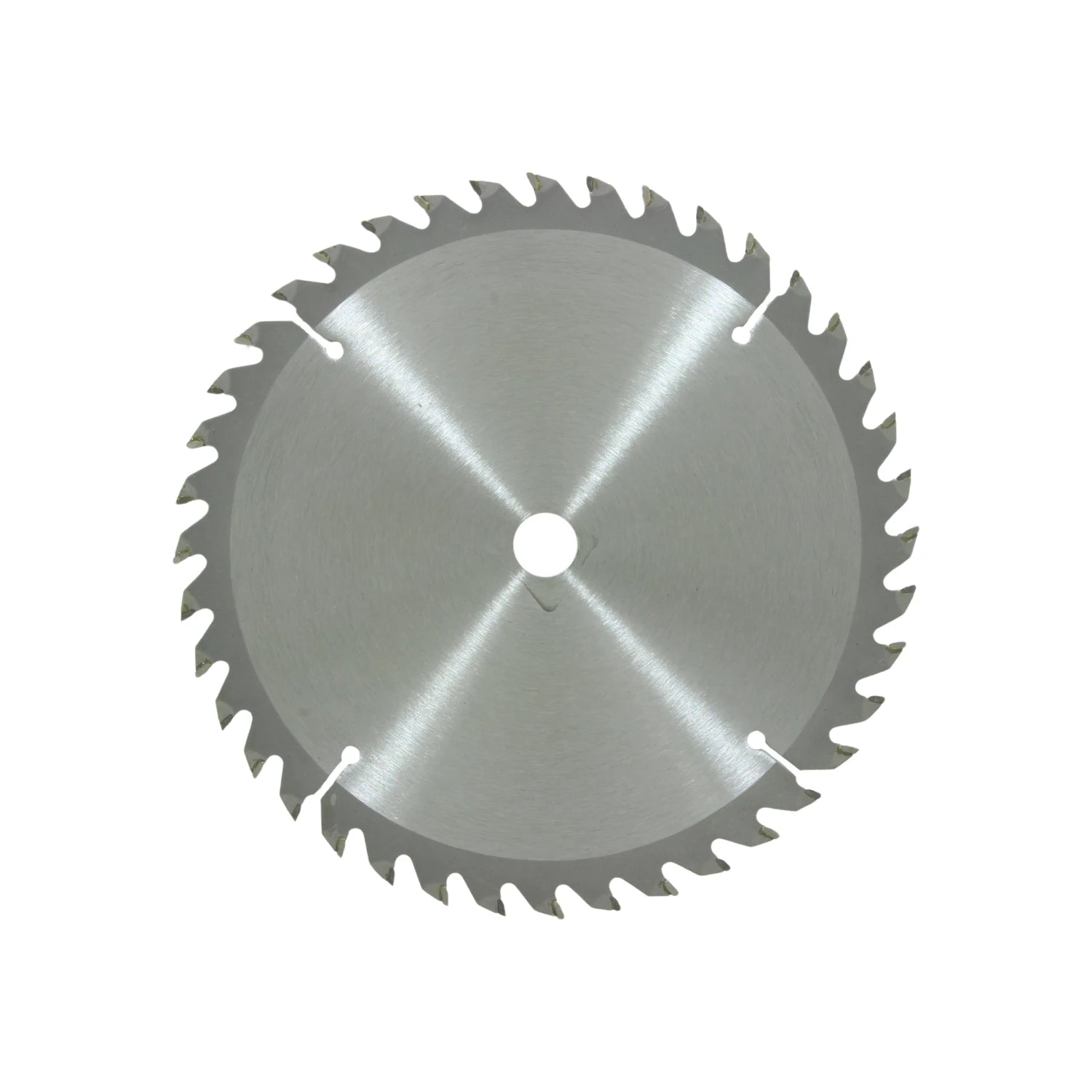 Disco sierra circular de 7 1/2" y 40 dientes, metálico brillante, para corte preciso en madera