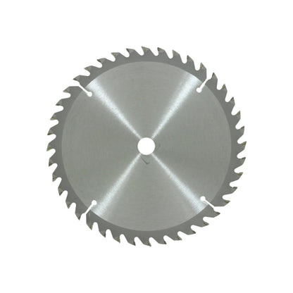 Disco sierra circular de 7 1/2" y 40 dientes, metálico brillante, para corte preciso en madera