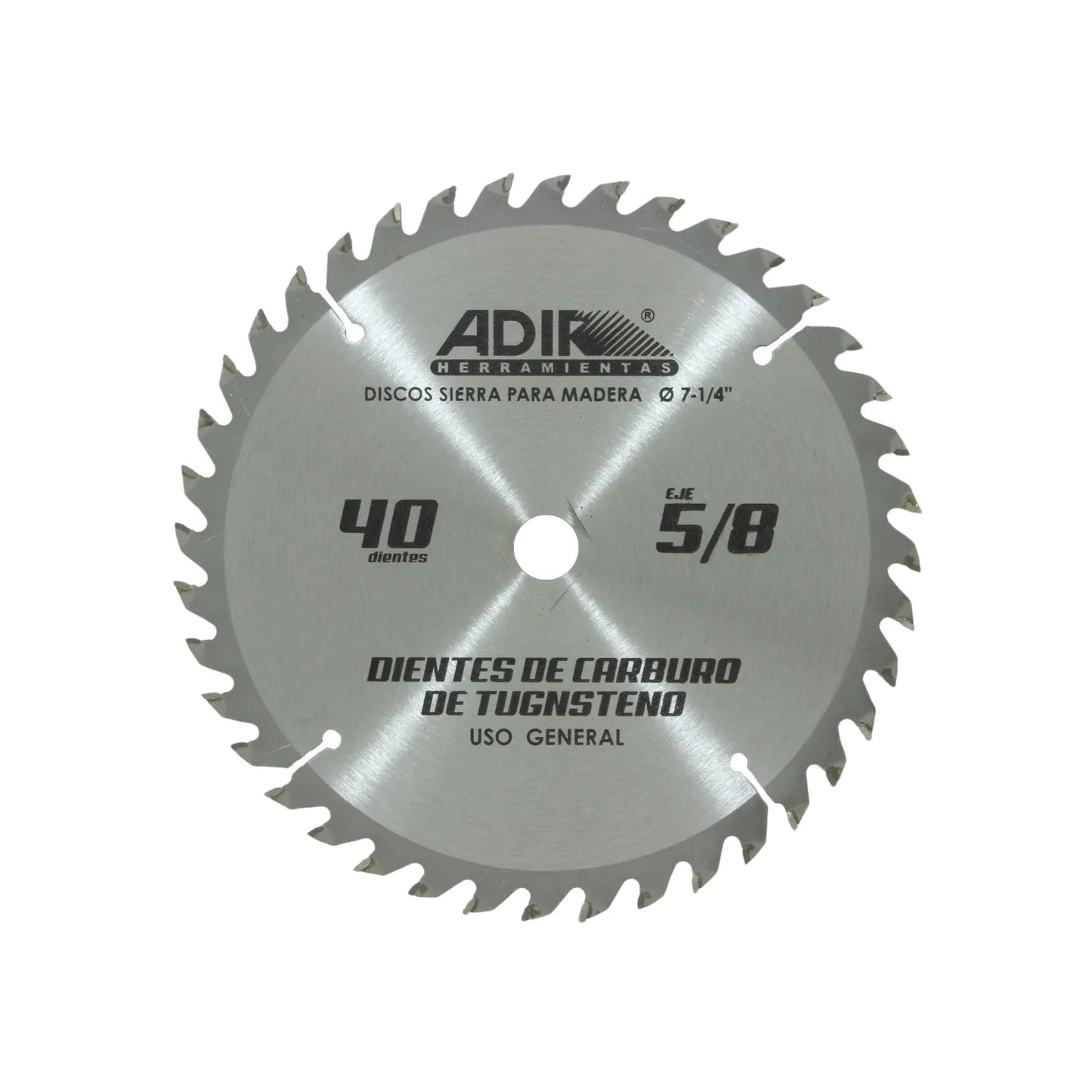 Disco sierra circular 7 1/2" de 40 dientes para madera Adir 15405