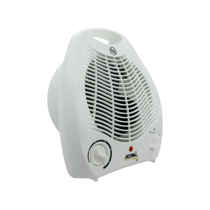 Calentador y ventilador eléctrico mini portátil Adir 4802 blanco 2 en 1 con controles de temperatura