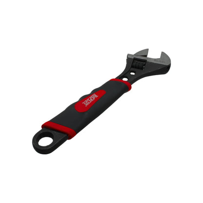 Llave ajustable TULPLUS 10 pulgadas mango ergonómico negro/rojo para tuercas y tornillos