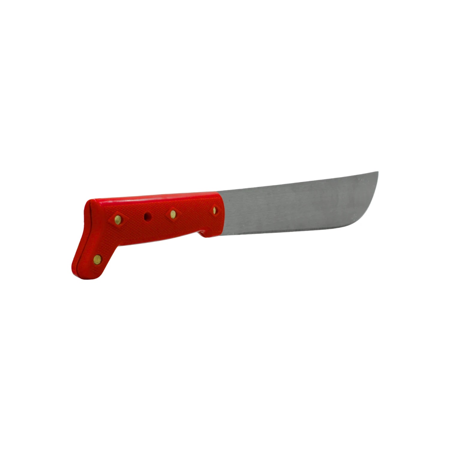 Machete pulido de 14 pulgadas con mango rojo ergonómico, herramienta de corte para jardinería y campo