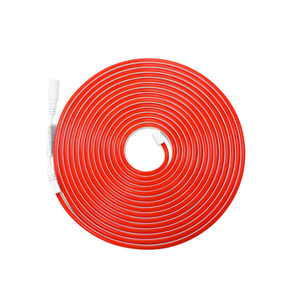 Tira LED neón flexible roja enrollada de 5m con conector para iluminación decorativa interior y exterior