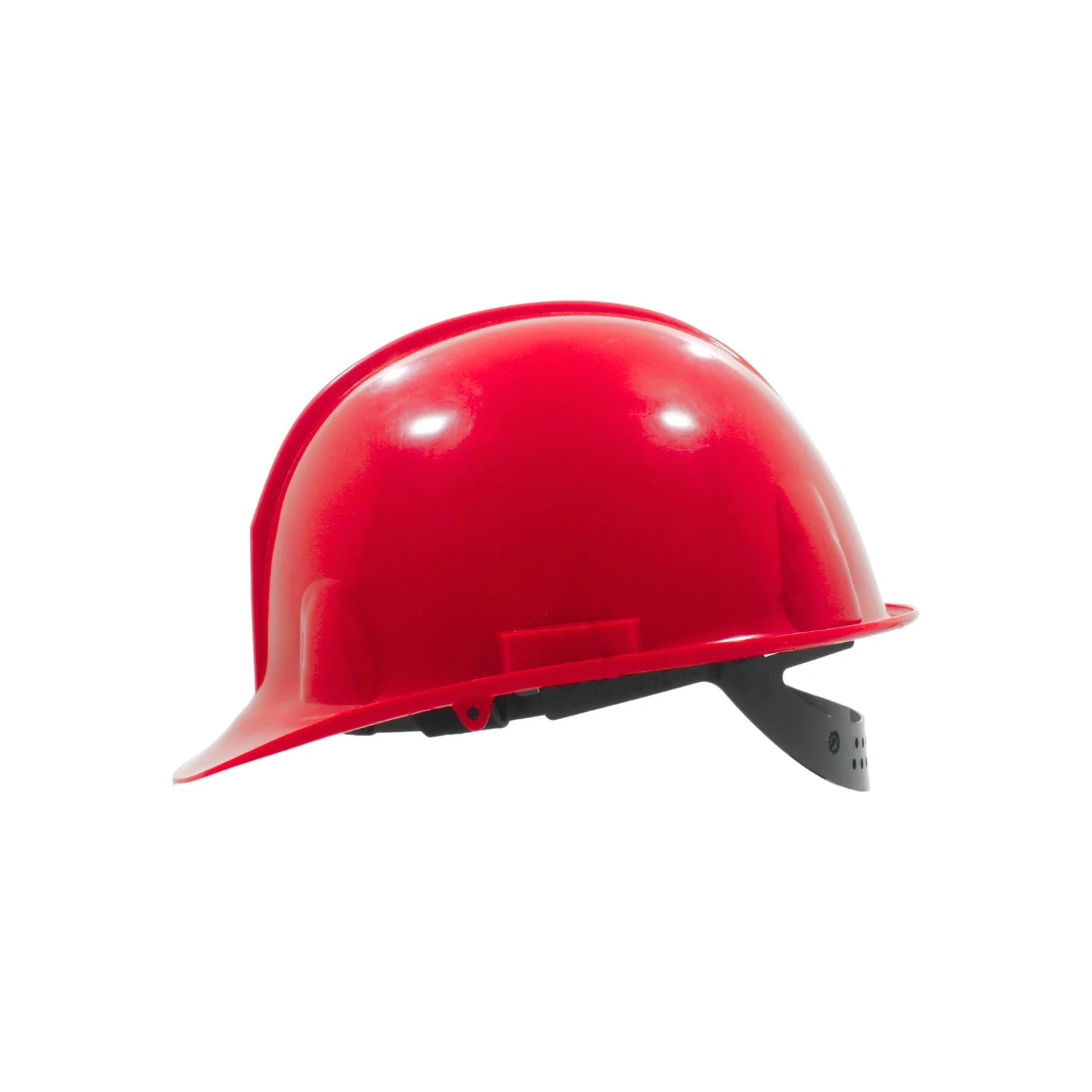 Casco de seguridad rojo para protección personal en construcción e industria