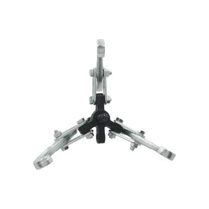 Extractor de polea de 3 mordazas, herramienta metálica para uso automotriz y mecánico, plata y negro.