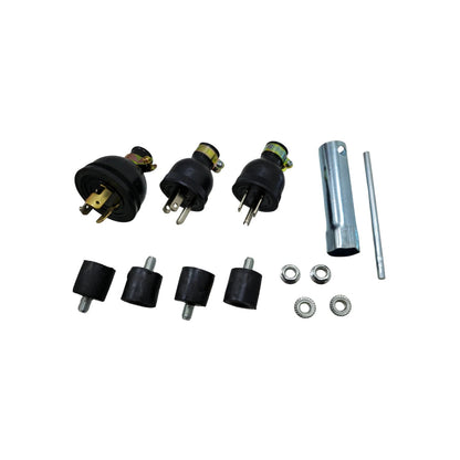 Kit de accesorios para generador portátil Adir: enchufes eléctricos, soportes antivibración, llave bujía