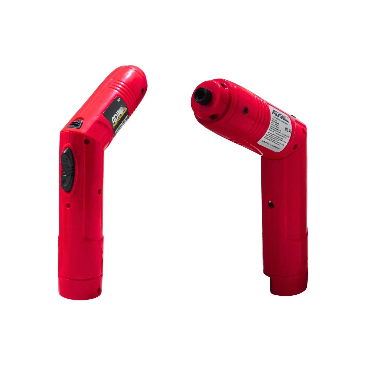 Atornillador inalámbrico Adir 3.6V rojo, ergonómico con puntas para trabajos de bricolaje y ferretería