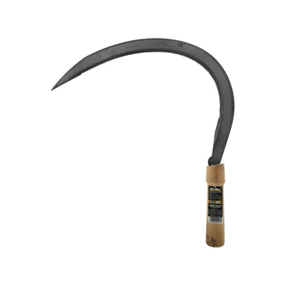 Hoz dentada Adir 18 pulgadas con mango de madera para hierba y maleza, herramienta agrícola