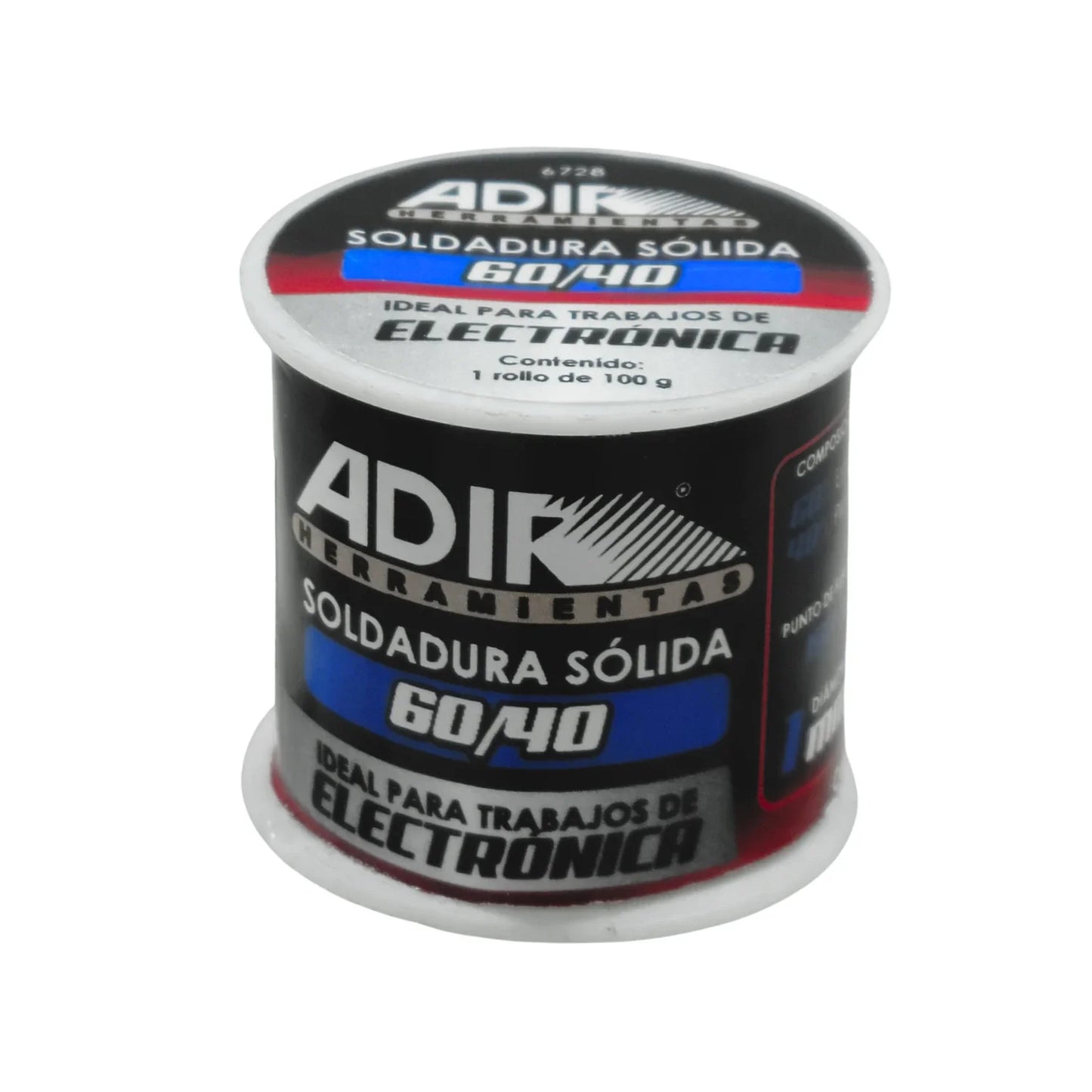 Soldadura 60/40 de 100 g Adir 6728