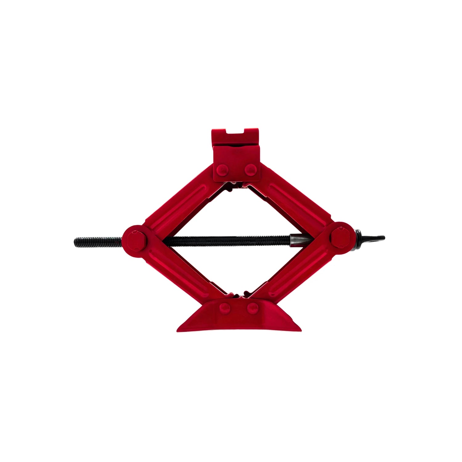 Gato de tijera rojo para coche, herramienta elevación manual vehículos, cambio de llanta