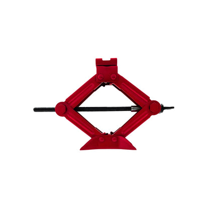 Gato de tijera rojo para coche, herramienta elevación manual vehículos, cambio de llanta