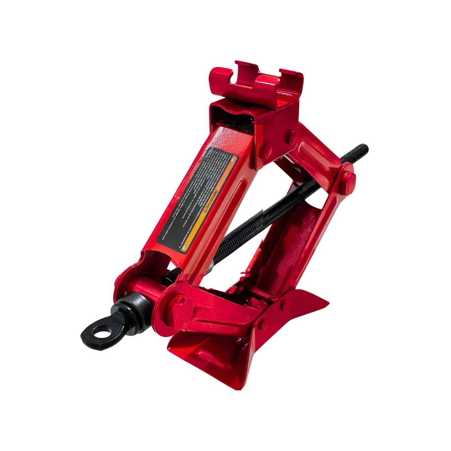 Gato de tijera rojo para coche, herramienta manual de elevación, ideal para cambio de llantas y reparaciones