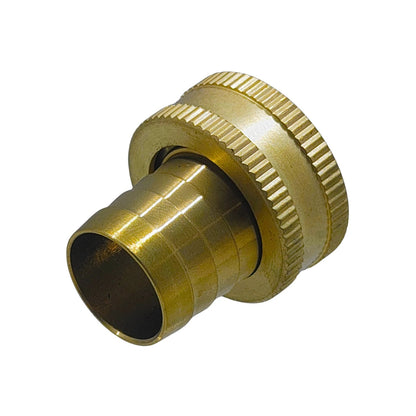 Adaptador de latón para manguera, conector espiga y rosca hembra giratoria para riego de jardín.