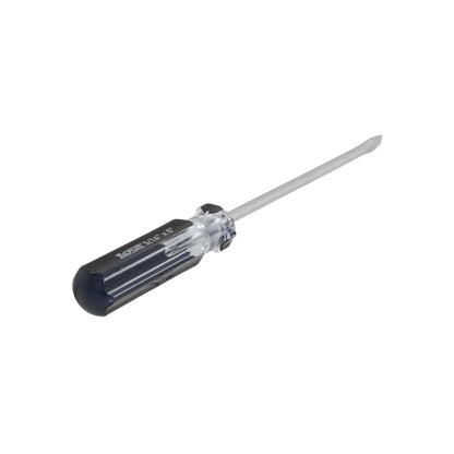 Destornillador plano Truper 3/16" x 5" con mango transparente ergonómico, punta de acero ranurada