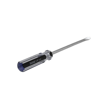 Destornillador plano TULPLUS 1/4" x 6" mango transparente con punta de pala metálica